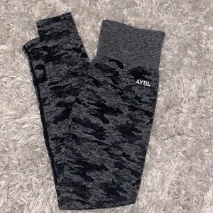 Black Camo Aybl Butt Scrunch Leggings